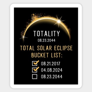 2017 2024 2044 Total Solar Eclipse Checklist Totality 2044 Sticker